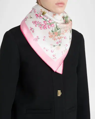 Ferragamo Spring-Print Silk Scarf | Thumbnail 2 Ferragamo Spring-Print Silk Scarf | Thumbnail 2