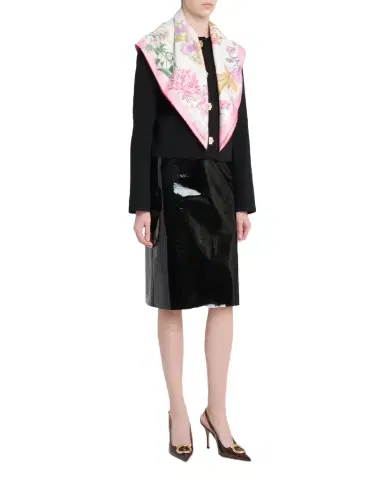 Ferragamo Spring-Print Silk Scarf | Thumbnail 1 Ferragamo Spring-Print Silk Scarf | Thumbnail 1