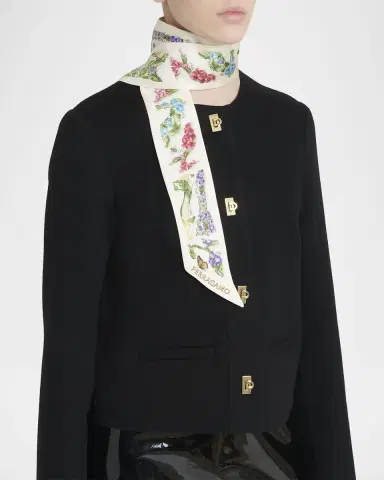 Ferragamo Eden Shoes-Print Silk Mini Bandeau Scarf | Thumbnail 2 Ferragamo Eden Shoes-Print Silk Mini Bandeau Scarf | Thumbnail 2
