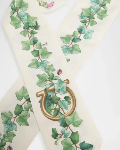 Ferragamo Eden Shoes-Print Silk Mini Bandeau Scarf | Thumbnail 3 Ferragamo Eden Shoes-Print Silk Mini Bandeau Scarf | Thumbnail 3