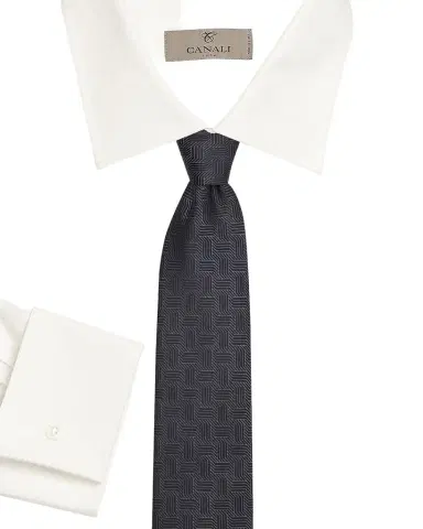 Canali Men's Art Deco Silk Tie | Thumbnail 1