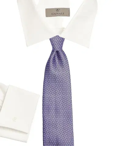 Canali Men's Micro-Geometric Silk Tie | Thumbnail 1