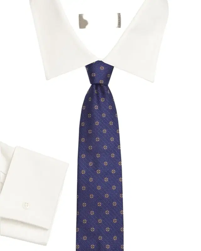 Men 's Textured Medium Silk Tie, Blue