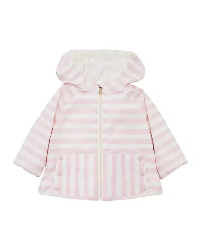 Girl 's Melde Striped Hooded Jacket, Size 6M-3