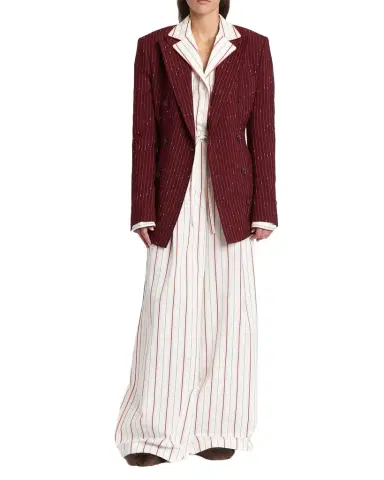 Dolce & Gabbana Striped Cotton Wide-Leg Pull-On Pajama Pants | Thumbnail 1