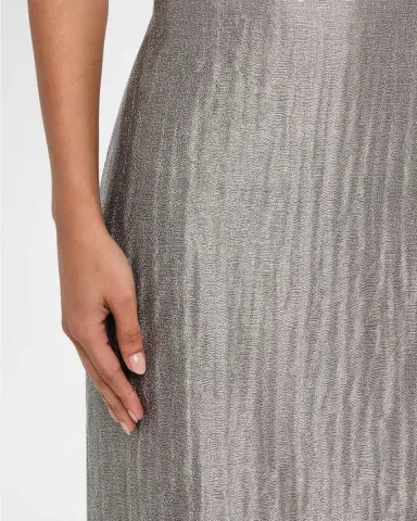 Peserico Gonna Donna Metallic Linen Midi-Skirt | Thumbnail 4 Peserico Gonna Donna Metallic Linen Midi-Skirt | Thumbnail 4