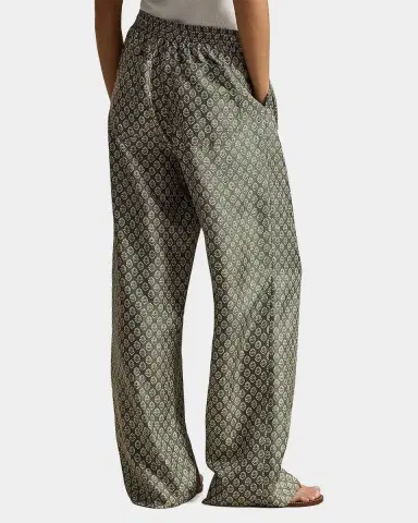 Polo Ralph Lauren Floral Silk Drawstring Wide-Leg Pants | Thumbnail 2