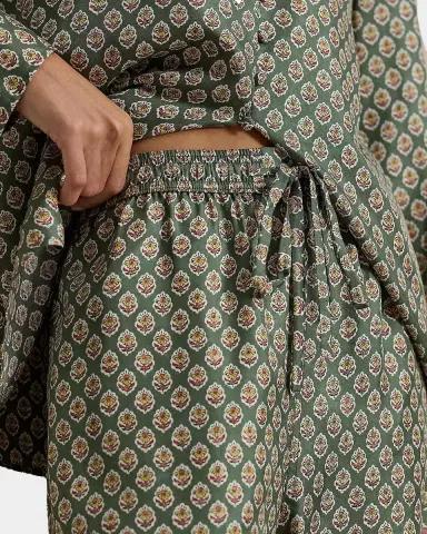 Polo Ralph Lauren Floral Silk Drawstring Wide-Leg Pants | Thumbnail 4