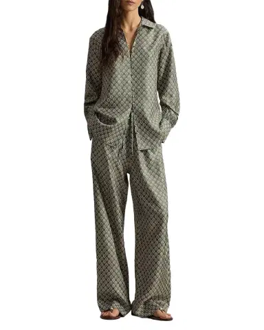 Polo Ralph Lauren Floral Silk Drawstring Wide-Leg Pants | Thumbnail 1