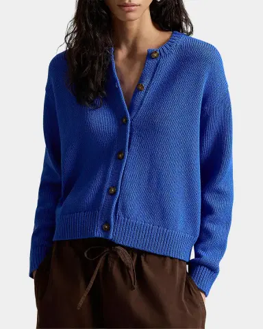 Polo Ralph Lauren Linen-Blend Crewneck Cardigan | Thumbnail 3 Polo Ralph Lauren Linen-Blend Crewneck Cardigan | Thumbnail 3