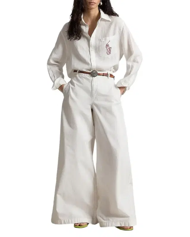 Polo Ralph Lauren Oversized-Fit Embroidered Linen Shirt