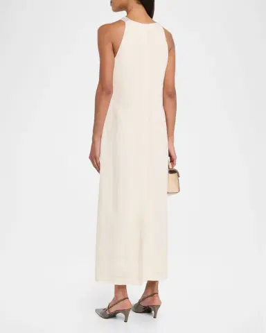 Peserico Sleeveless Cutout Linen Midi Dress | Thumbnail 2