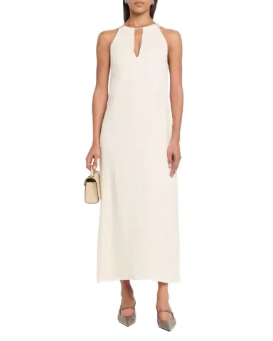 Peserico Sleeveless Cutout Linen Midi Dress | Thumbnail 1