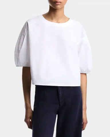 Emporio Armani Puff-Sleeve Cotton Blouse | Thumbnail 3