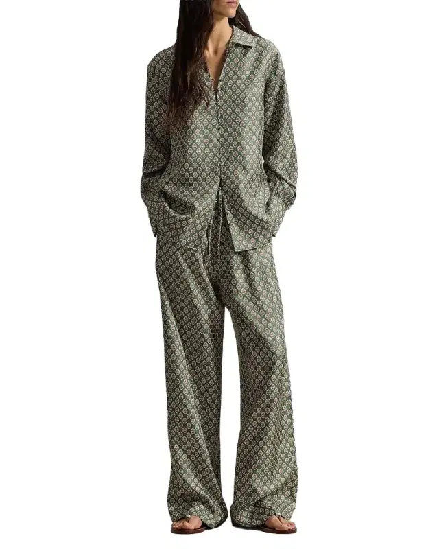 Floral-Print Silk Shirt