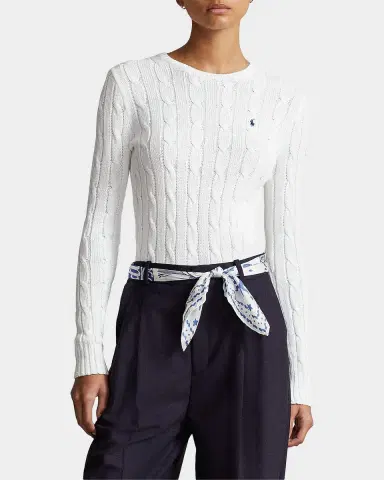 Polo Ralph Lauren Cable-Knit Cotton Crewneck Sweater | Thumbnail 2