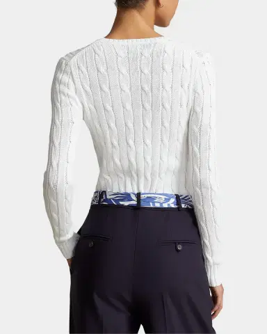 Polo Ralph Lauren Cable-Knit Cotton Crewneck Sweater | Thumbnail 4