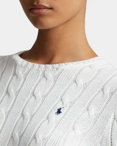 Polo Ralph Lauren Cable-Knit Cotton Crewneck Sweater | Thumbnail 5