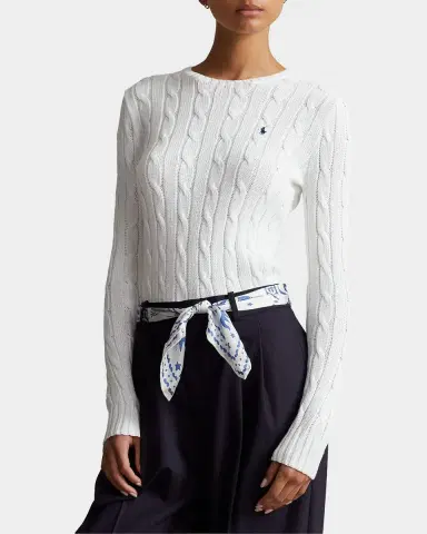 Polo Ralph Lauren Cable-Knit Cotton Crewneck Sweater | Thumbnail 6