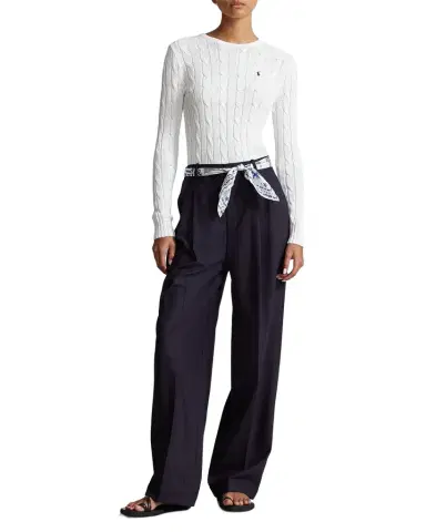 Polo Ralph Lauren Cable-Knit Cotton Crewneck Sweater | Thumbnail 1