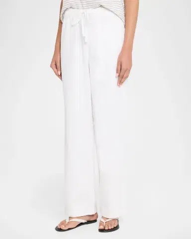 Eileen Fisher Organic Cotton-Linen Straight Pants | Thumbnail 3 Eileen Fisher Organic Cotton-Linen Straight Pants | Thumbnail 3