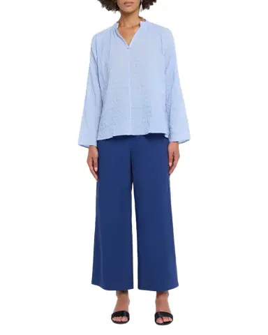 Eileen Fisher Wide-Leg Crinkled Ankle Pants | Thumbnail 1