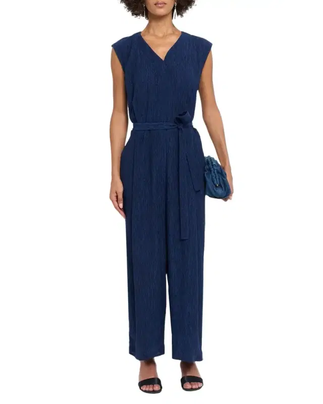Eileen Fisher Sleeveless Crinkled Jumpsuit