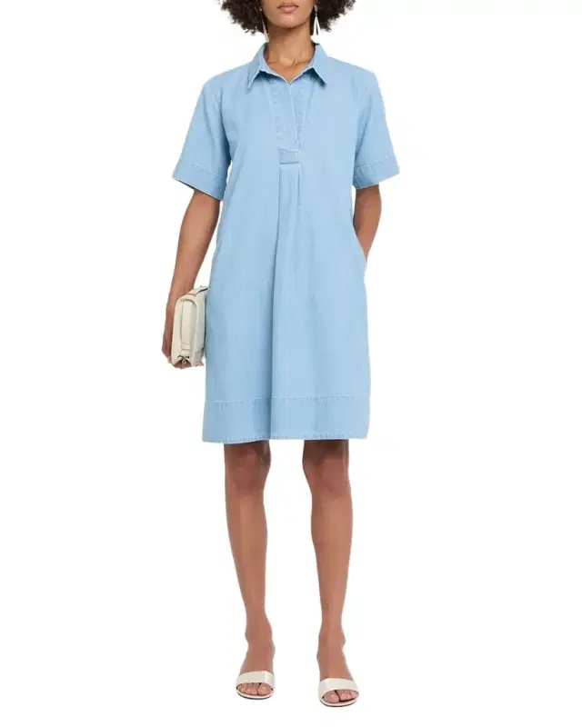 Organic Cotton Denim Shift Dress