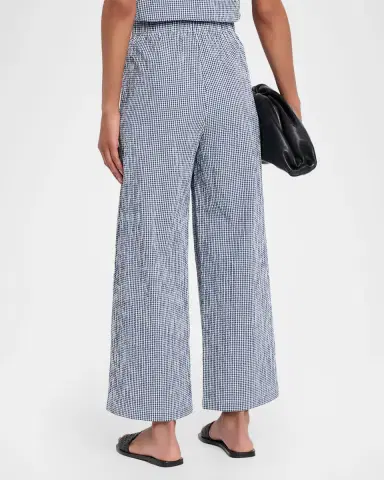 Eileen Fisher Seersucker Check Organic Cotton Pants | Thumbnail 2 Eileen Fisher Seersucker Check Organic Cotton Pants | Thumbnail 2