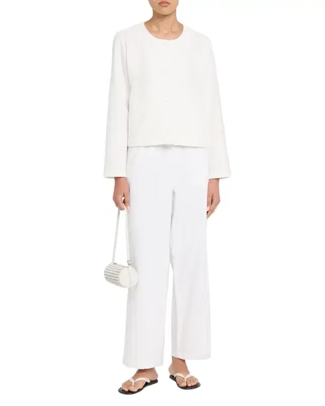 Eileen Fisher Quilted Organic Cotton Jacquard Jacket