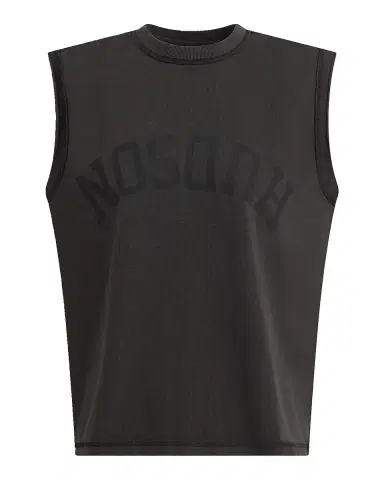 Hudson Men's Leo Cotton Cut-Off Logo Tank Top | Thumbnail 2 Hudson Men's Leo Cotton Cut-Off Logo Tank Top | Thumbnail 2