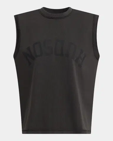 Hudson Men's Leo Cotton Cut-Off Logo Tank Top | Thumbnail 3 Hudson Men's Leo Cotton Cut-Off Logo Tank Top | Thumbnail 3