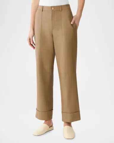 Lafayette 148 New York Highline Cropped Nappa Leather Pants | Thumbnail 2 Lafayette 148 New York Highline Cropped Nappa Leather Pants | Thumbnail 2