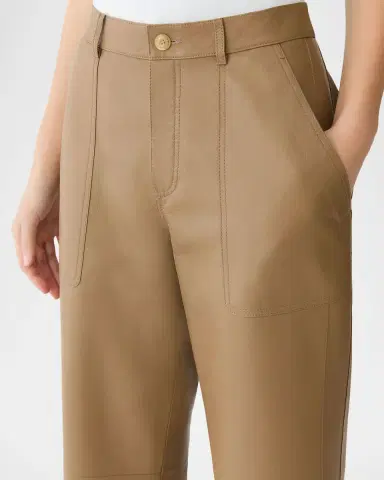 Lafayette 148 New York Highline Cropped Nappa Leather Pants | Thumbnail 3 Lafayette 148 New York Highline Cropped Nappa Leather Pants | Thumbnail 3
