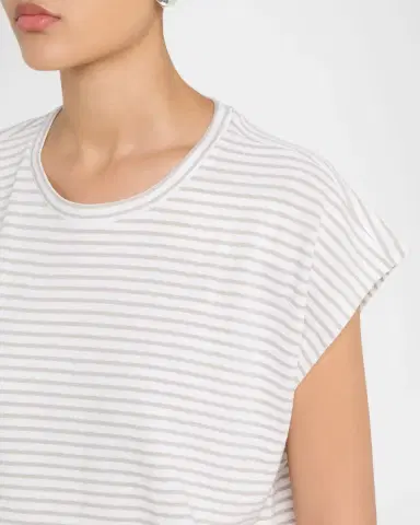 Eileen Fisher Crewneck Striped Organic Cotton Knit Top | Thumbnail 4 Eileen Fisher Crewneck Striped Organic Cotton Knit Top | Thumbnail 4