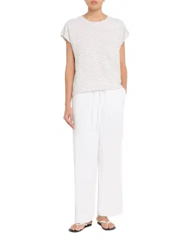 Eileen Fisher Crewneck Striped Organic Cotton Knit Top | Thumbnail 1 Eileen Fisher Crewneck Striped Organic Cotton Knit Top | Thumbnail 1