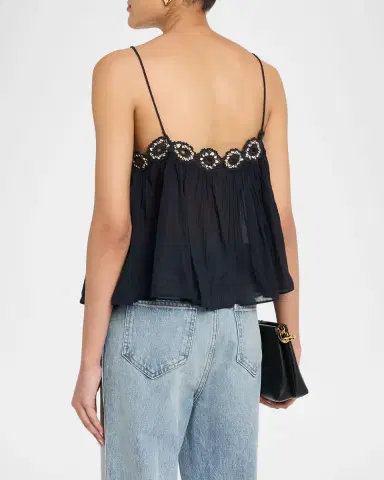 Ulla Johnson Alessia Embroidered Gauze Tank Top | Thumbnail 2 Ulla Johnson Alessia Embroidered Gauze Tank Top | Thumbnail 2