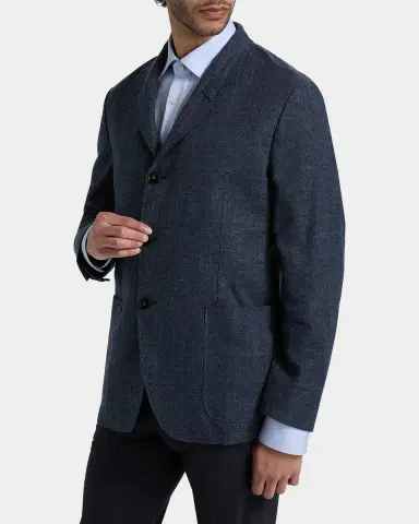 Canali Men's Cotton Hopsack Stand-Collar Chore Jacket | Thumbnail 6 Canali Men's Cotton Hopsack Stand-Collar Chore Jacket | Thumbnail 6