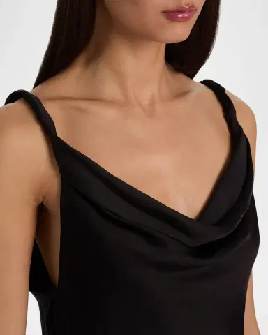 ALICE + OLIVIA Monique Twist Strap Cowl-Neck Blouse | Thumbnail 4