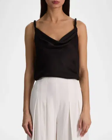 ALICE + OLIVIA Monique Twist Strap Cowl-Neck Blouse | Thumbnail 5