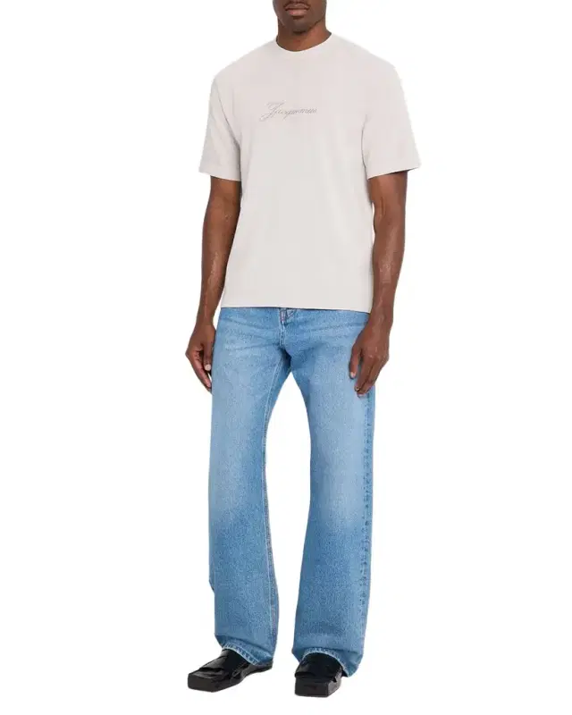 Men 's Embroidered Logo Script Crewneck T-Shirt