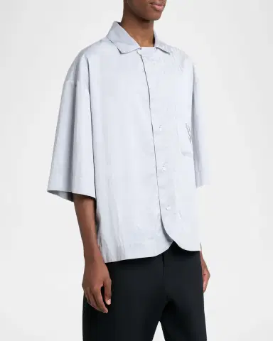 Jacquemus Men's La Chemise Rosamary-Printed Short-Sleeve Shirt | Thumbnail 3