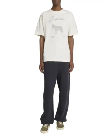 Jacquemus Men's Embroidered Le Paysan Crewneck T-Shirt | Thumbnail 1