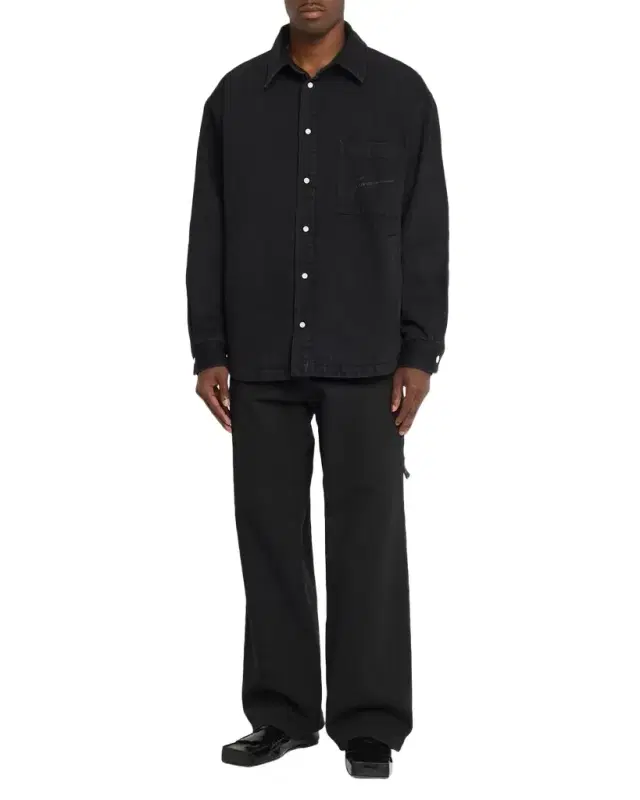 Men 's La Chemise Black Denim Button-Down Shirt