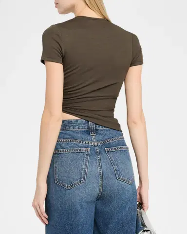 Christopher Esber Crystal Droplet Cutout Short-Sleeve Crop Top | Thumbnail 2 Christopher Esber Crystal Droplet Cutout Short-Sleeve Crop Top | Thumbnail 2