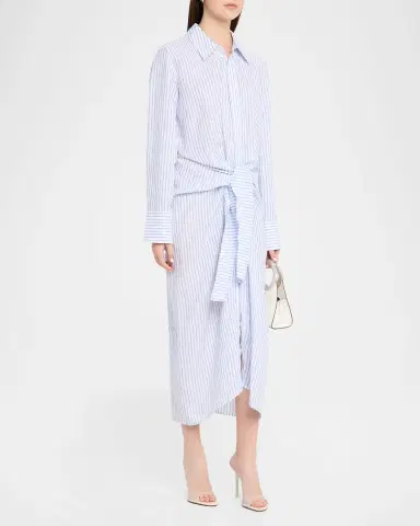 A.L.C. Mila Stripe Linen Shirtdress | Thumbnail 3 A.L.C. Mila Stripe Linen Shirtdress | Thumbnail 3