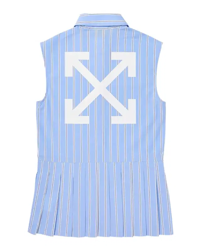 Girl 's OW Embroidered Pleated Sleeveless Shirtdress, Size 4-