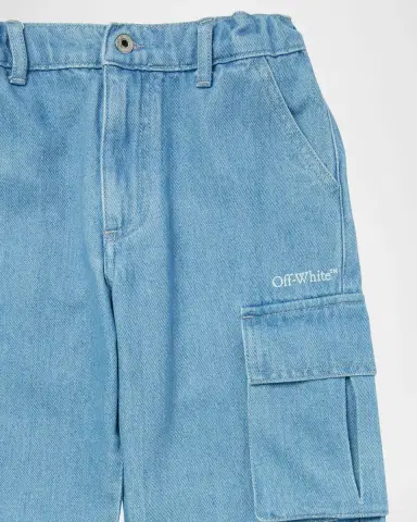 Off-White Boy's Diag Sketch Denin Cargo Pants, Size 4-12 | Thumbnail 2