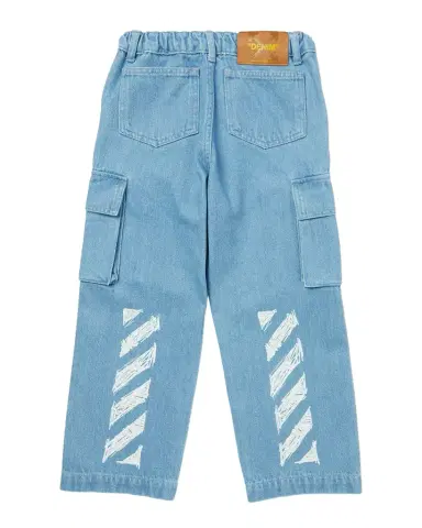 Off-White Boy's Diag Sketch Denin Cargo Pants, Size 4-12 | Thumbnail 1