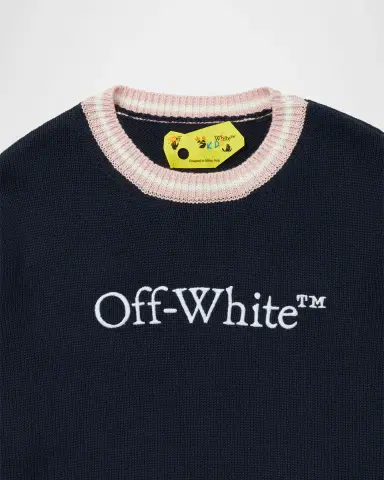 Off-White Girl's Big Bookish Knit Sweater, Size | Thumbnail 2